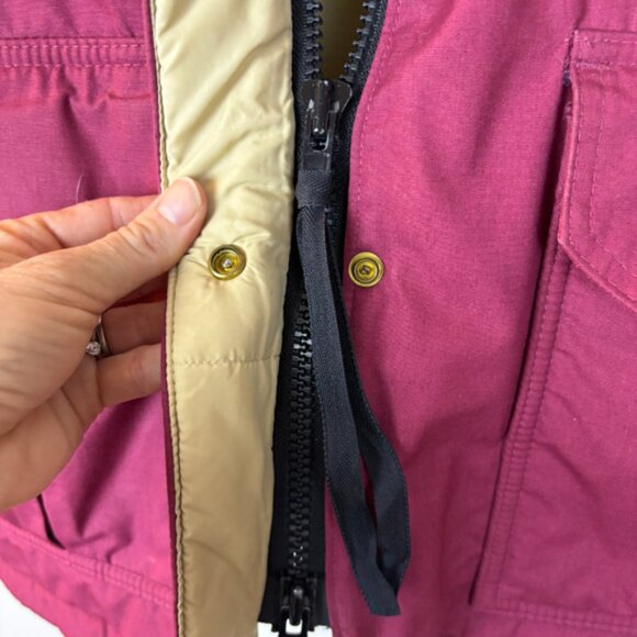 VINTAGE REI Jacket Womens Large 12 Gortex Blue Green Long Rain Coat RARE 90s - Picture 12 of 12